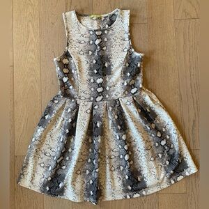 Gianni Bini Black and White Snakeskin Mini Dress